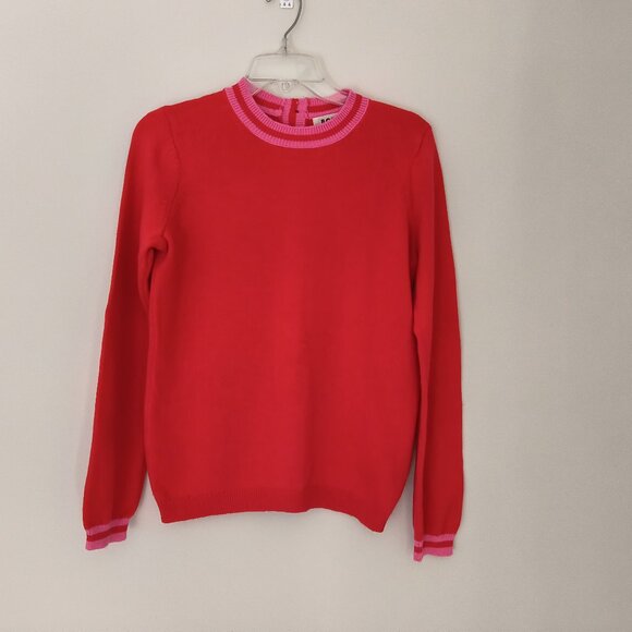 Boden Sweaters - Boden Back Button Crewneck Red Sweater Size S
